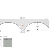 Icon 01961 Tandem Axle Fender Skirt FS1960 for Thor - Metallic Silver